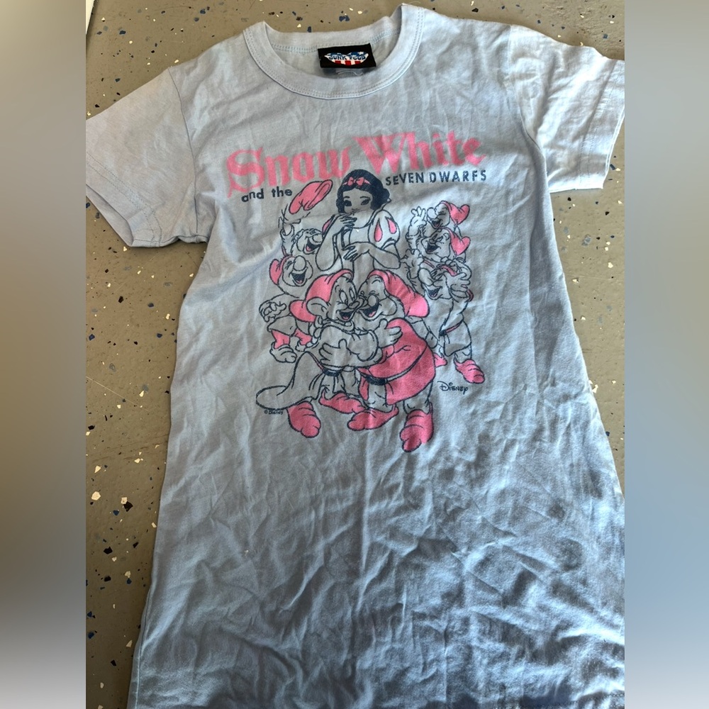 Y2K Junk food Clothing Pastel Pink and Blue Snow White Medium sized T-Shirt